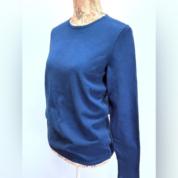 BELFORD Blue crew neck knit sweater size M - Picture 3 of 12